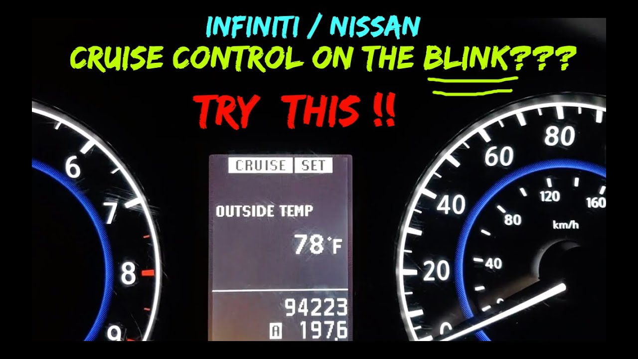 cruise control set light blinking