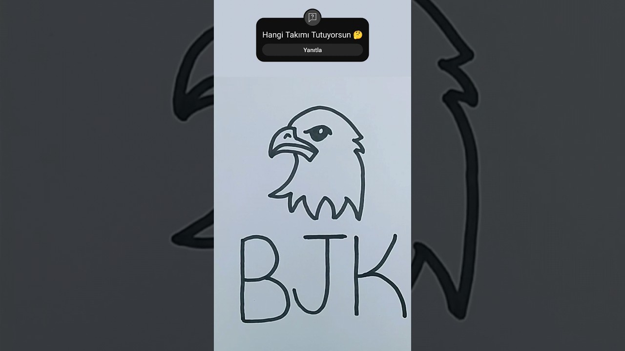 Beşiktaş Kara Kartal Çizimi, Besiktaş Resmi Nasıl Çizilir #beşiktaş #bjk #football #futbol #çizim