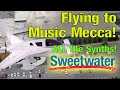 Flying my airplane to music mecca the sweetwater showroom  all the synthesizers