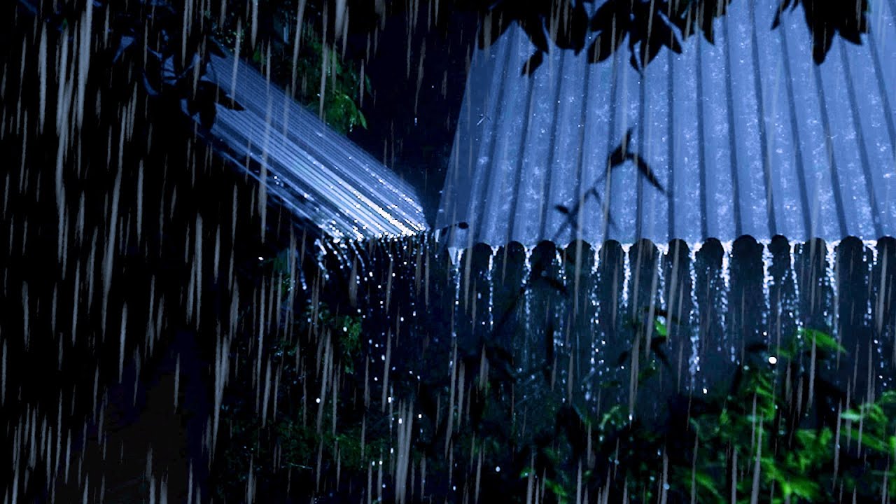 Немедленно засните из-за старого урагана и сильного дождя, сильной грозы и ужасного ветра ночью