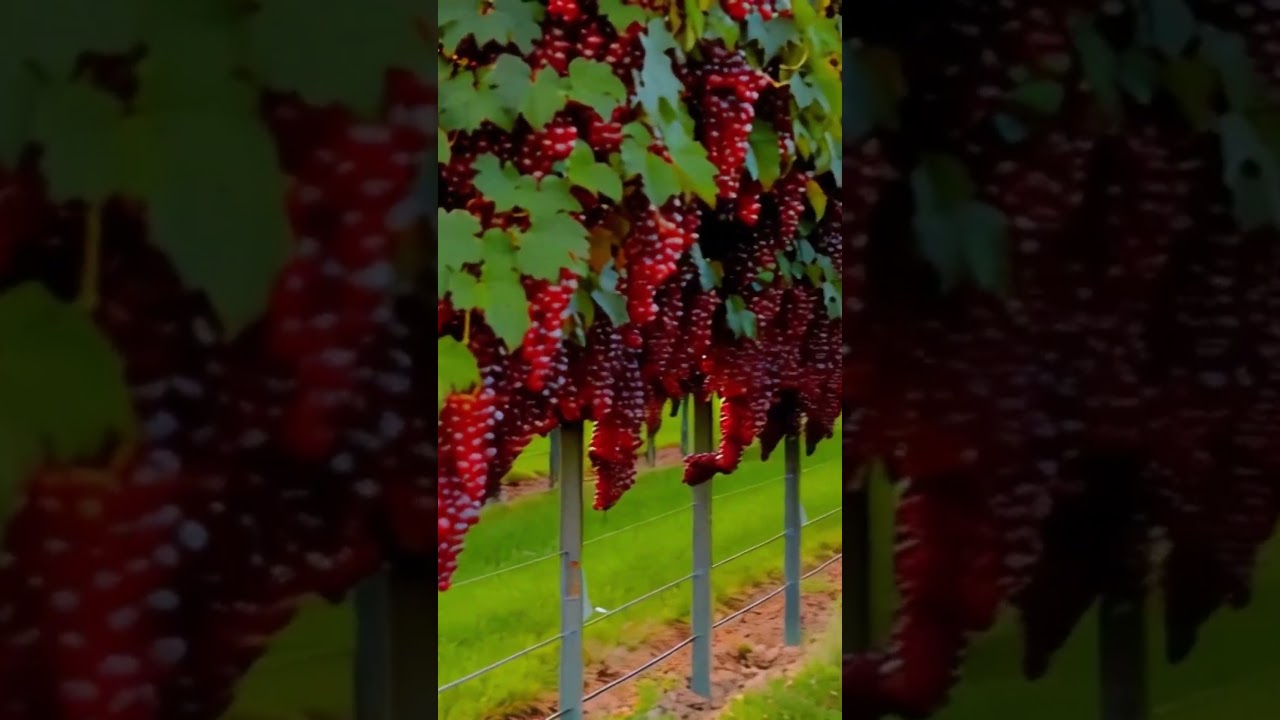 Growing Red Grapes Easy & Effective! #garden #fruit #wine #gardening #grapes