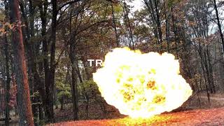 20lb propane tank explodes