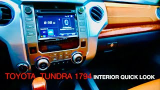 TOYOTA TUNDRA 1794 2019 INTERIOR QUICK LOOK