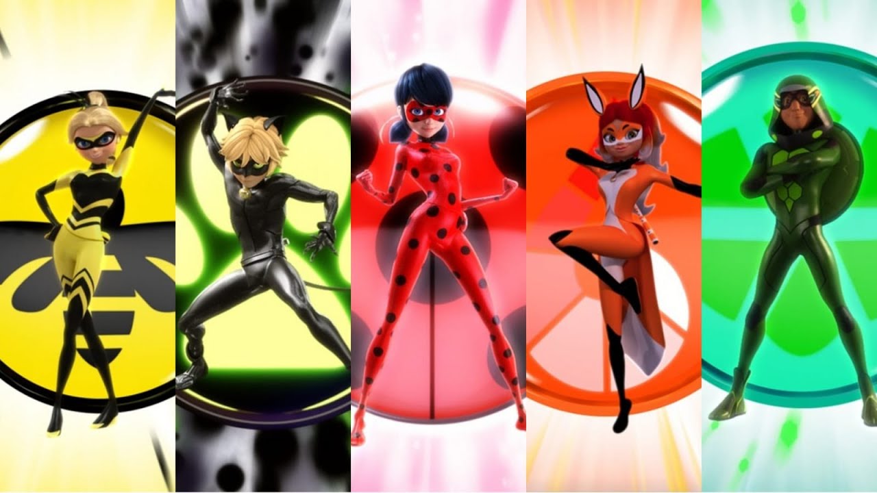 Miraculous ladybug and cat noir group