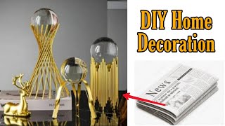 Beautiful Home decoration ideas ll newspaper craft ll DIY Home decoration ll Beat out of waste