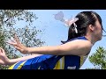 縦 チアダンスRAINBOW鳥取 ③ UNFORGIVEN / LE SSERAFIM 240707 七夕イルミネーション / 湖山池ナチュラルガーデン 4K60p