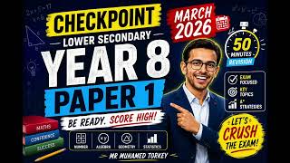 0860\01 March 2026 cambridge lower secondary Checkpoint Year 8 Paper 1 SOLVED 🔥