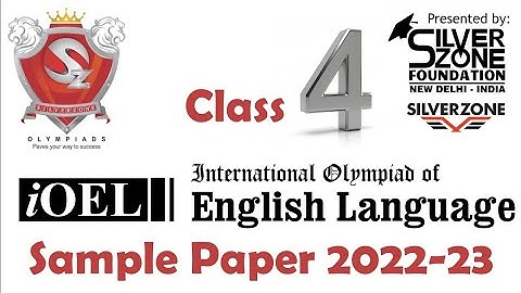 iOEL International Olympiad of English Language Silverzone Sample Paper Class 4 2022-23