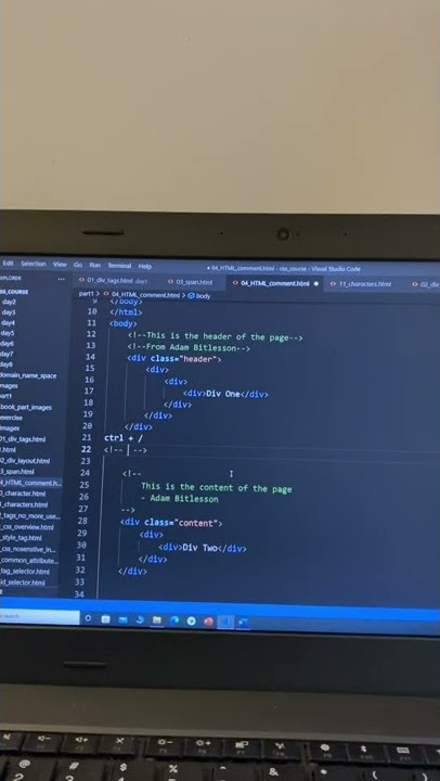 HTML comment shortcut: Ctrl   / ,Visual Studio Code Tips
