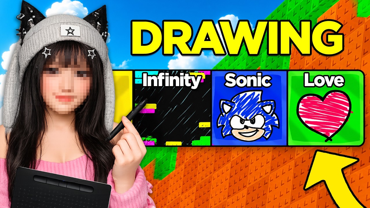 Kick a Lucky Block, But My Crush DRAWS ANYTHING!