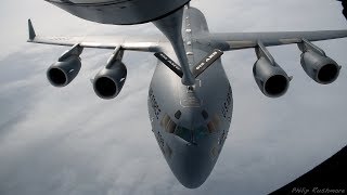 C-17 Globemaster Refueling Mission!  KC-135R Stratotanker Perspective