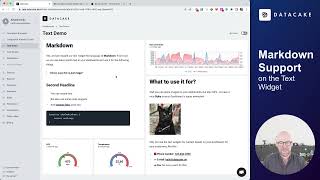 How to use Markdown language on Datacake IoT Platform Dashboard with Text Widget