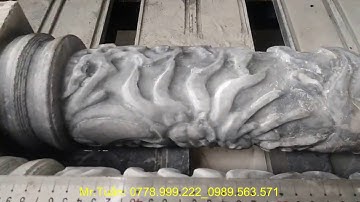 đục hoa văn đá, đục trụ rồng, cuốn thư đá. tu van ve may duc da cnc. may cnc gia re