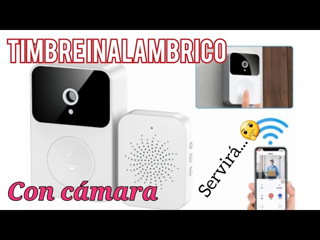 Timbre inalámbrico X9 con cámara, timbre de video remoto inalámbrico  inteligente, timbre visual inteligente, timbre de puerta WiFi de visión  nocturna