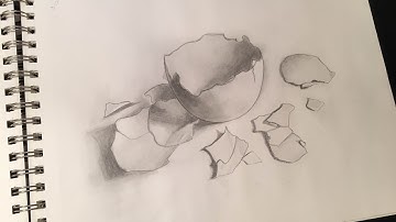Realistic Eggshell Drawing ~ Time Lapse