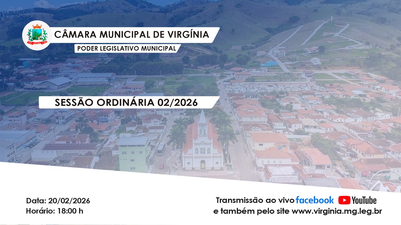 Câmara Municipal de Virgínia Sessão Ordinária 02/2026