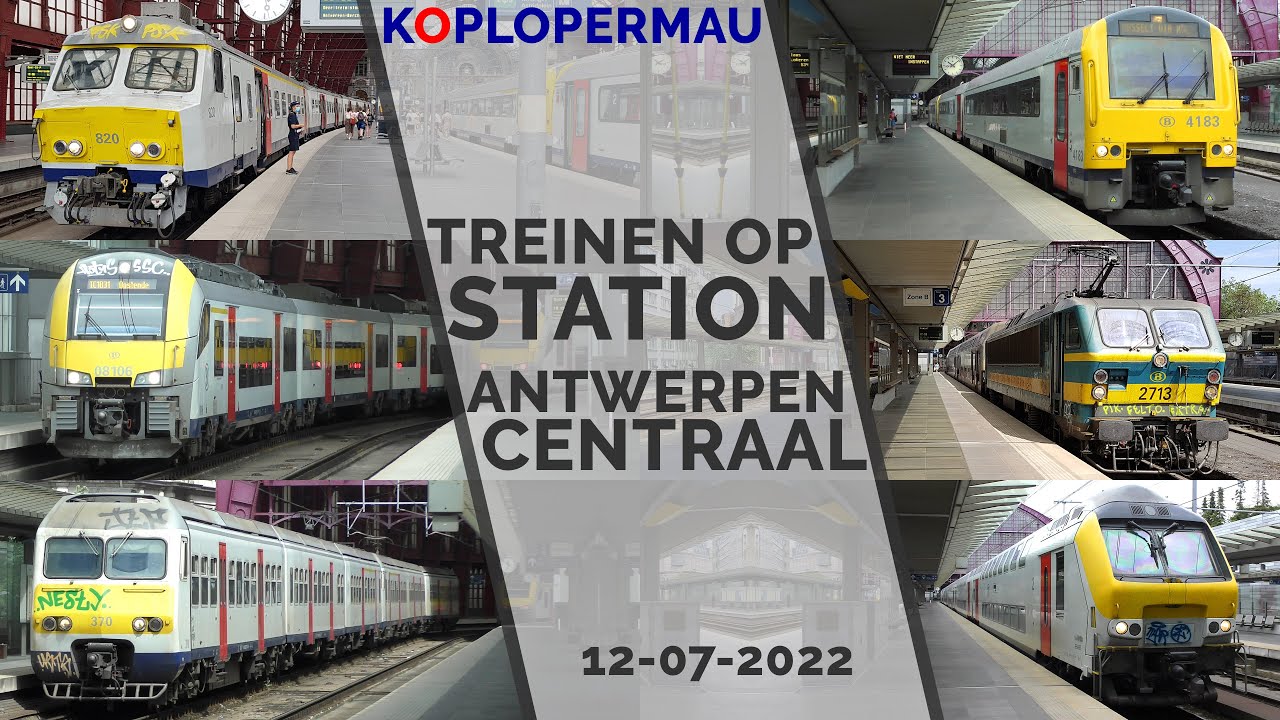 Treinen op station Antwerpen Centraal - 14 juni 2021