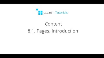 CS-Cart Tutorials.Online Store Content - Pages in Your eCommerce Store. Introduction