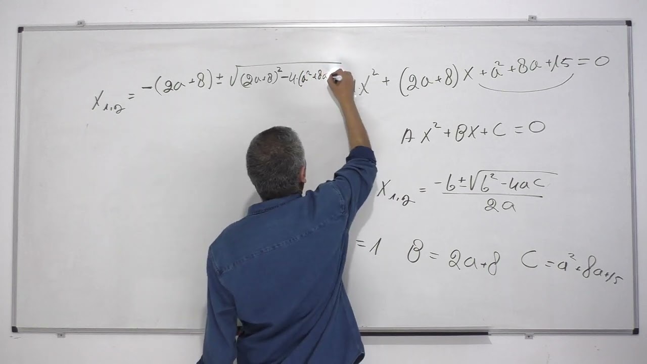 פתרון משוואה ריבועית עם פרמטרים-כיתה י 5 יחידות