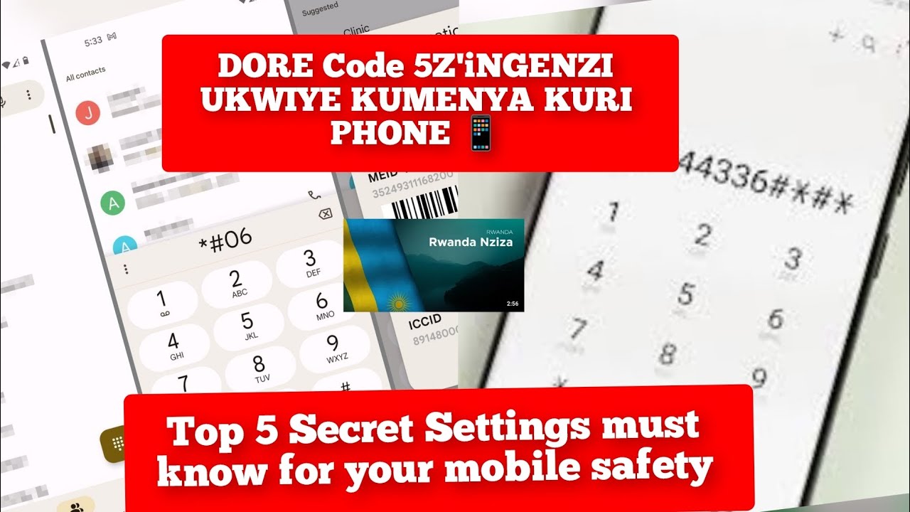 DORE CODE 5 Z'IGENZI UKWIYE KUMENYA NIBA UKORESHA TELEPHONE2024//Top 5 ...