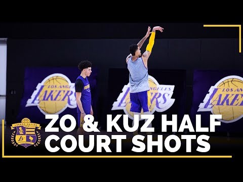 Lonzo Ball & Kyle Kuzma At It Again With Their Half Court Competition!