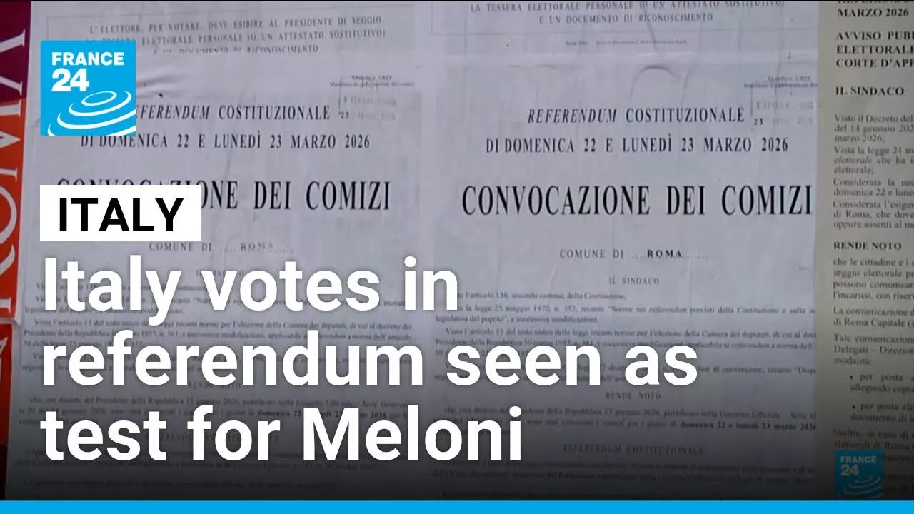 Italy votes in judicial reform referendum seen as key test for PM Meloni • FRANCE 24 English