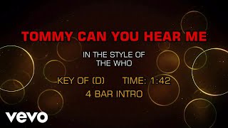 The Who - Tommy Can You Hear Me (Karaoke)