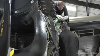 Video 240 Restoration of Lancaster NX611 Year 7. French wing NX664 fitted to Just Jane