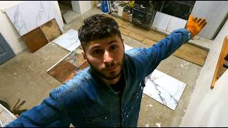 Restoring an Abandoned $1,000 House: Turning Broken Tiles into a Unique Kitchen Floor | EP31