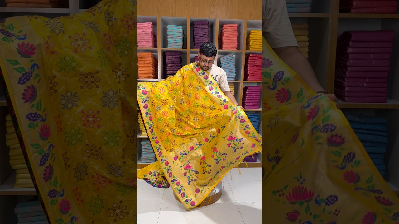 Pure Soft Silk Bandhani Patola Fusion Paithani Saree