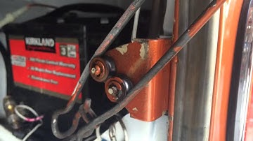 VW bus engine compartment hatch roller action