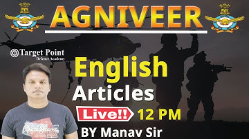 English | Articles | Agniveer Bharti 2022 | Manav Sir | Target Point Defence Academy Jaipur