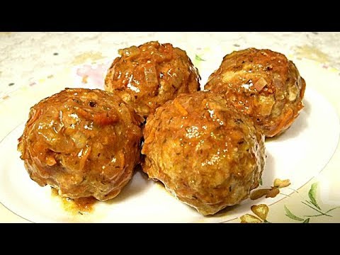 Домашние ТЕФТЕЛИ С РИСОМ в духовке/TEFTELS WITH RICE in the oven.