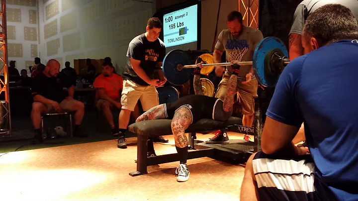 Stephanie Tomlinson bench presses 195 @ XPC Meet