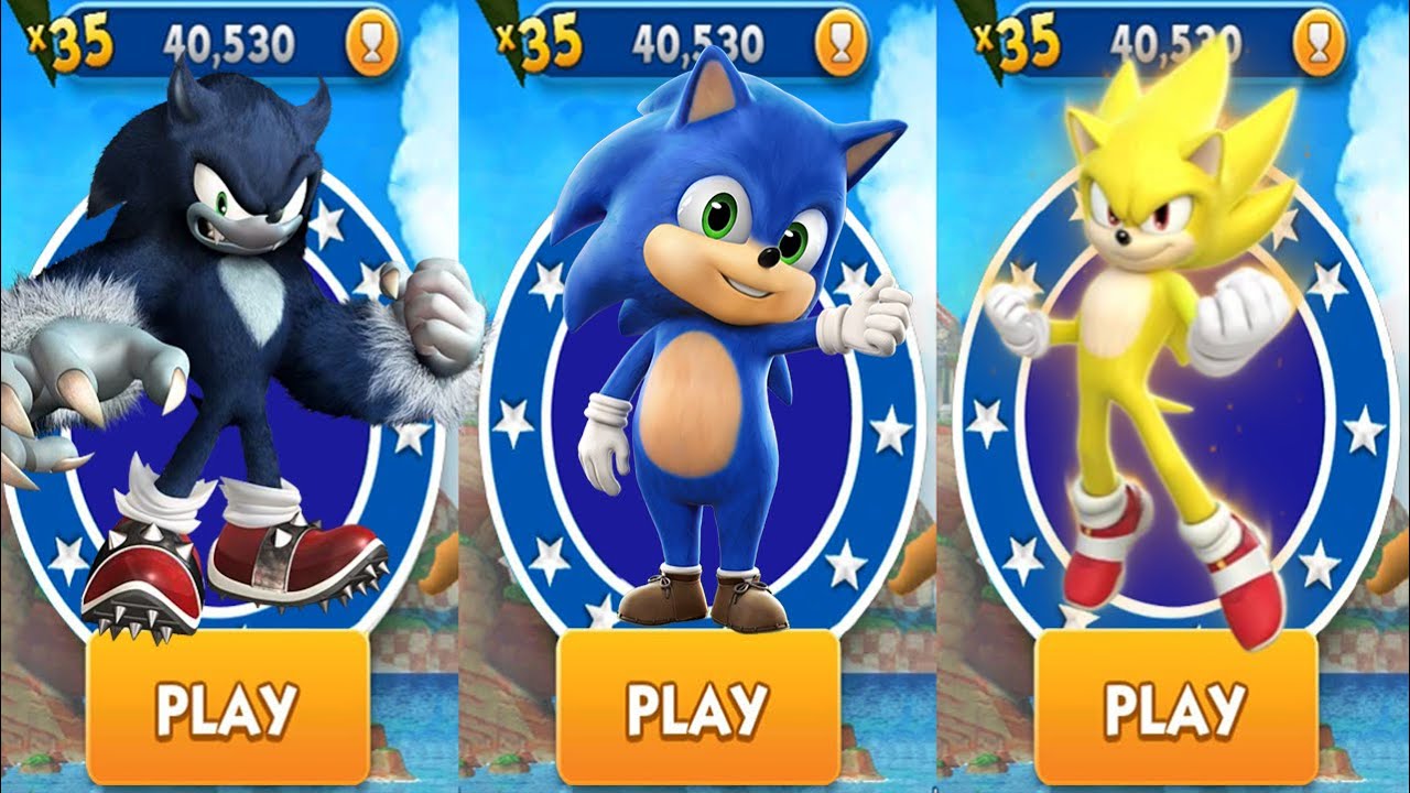 Sonic Dash - Baby Sonic vs Movie Super Sonic vs Werehog vs All Bosses ...
