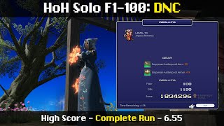 High Scoring (1,834,296) - HoH Solo DNC - F1-100 (2/11/24 | 6.55)