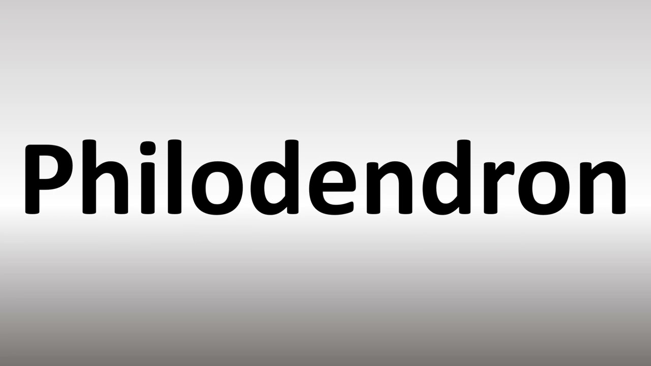 How to Pronounce Philodendron