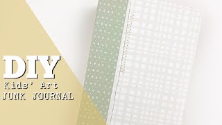 DIY | Turning kid art into a JUNK JOURNAL - YouTube