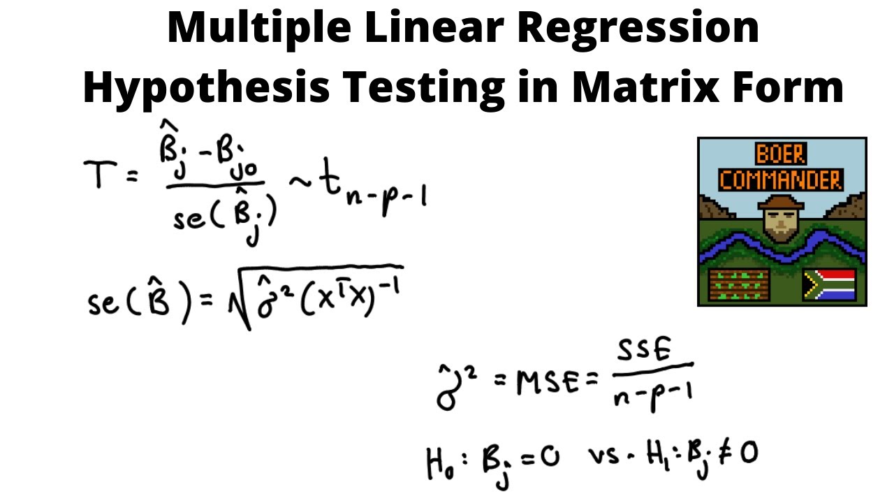 hypothesis test for multiple linear regression