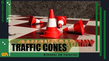 How to create some traffic cones in blender for beginner (blender tutorial) #blendertutorial #b3d