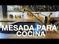 MESADA PARA COCINA DE MADERA, COMPLETA! - PROYECTO MUEBLE