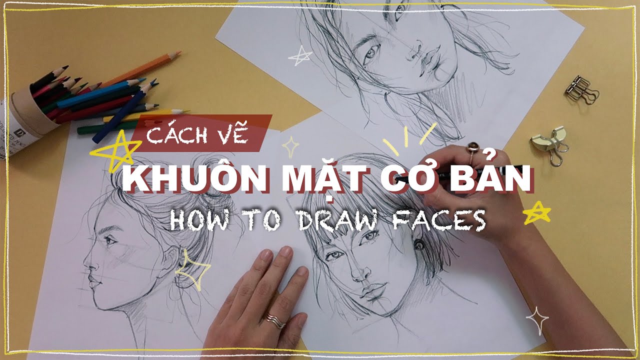 Cách vẽ khuôn mặt thời trang cơ bản ✍️ | Kiquy Pham - YouTube