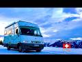 Snowy Swiss Alps &amp; Retro Hymer | Solo Camping Getaway | Sounds of Nature | ASMR