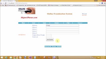 Example of Online Examination System in asp.net