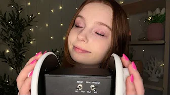 ASMR 3Dio Ear Cupping ☽ (ear to ear whispers, taps)