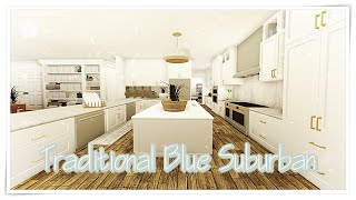 Roblox | Bloxburg: Traditional Blue Suburban Home | 650k | Part 1 | Speed Build