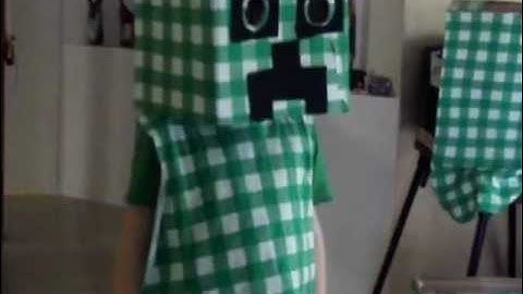 How to make your own MINECRAFT CREEPER COSTUME Part 2