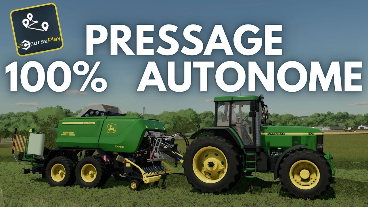 PRESSAGE 100% AUTONOME AVEC LE COURSEPLAY | FS22 - YouTube