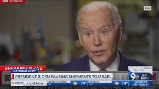 Biden says US won't supply weapons for Israel to attack Rafah, in warning to ally