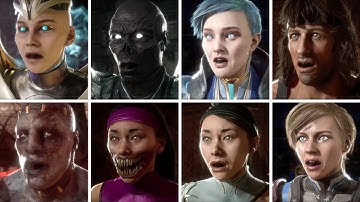 MK11 ALL Characters Reactions to Terminator Coming Back